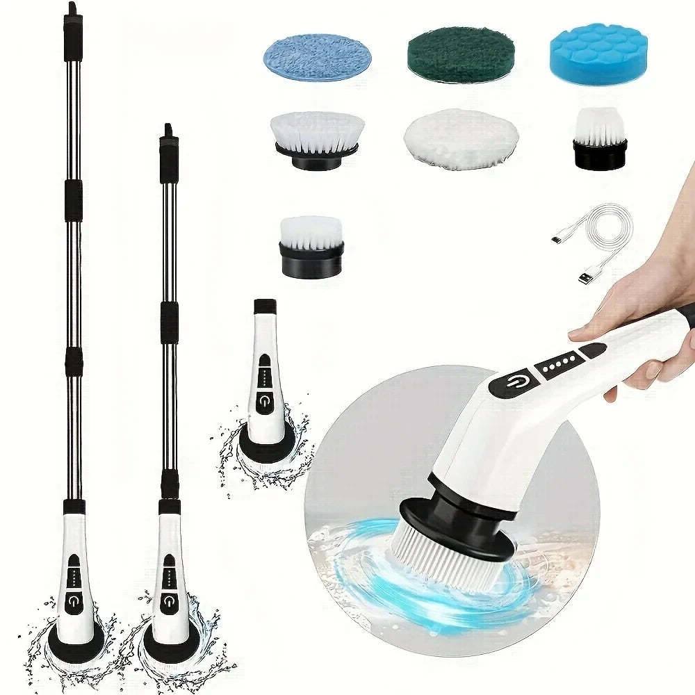 Extendable Cordless Electric Spin Scrubber