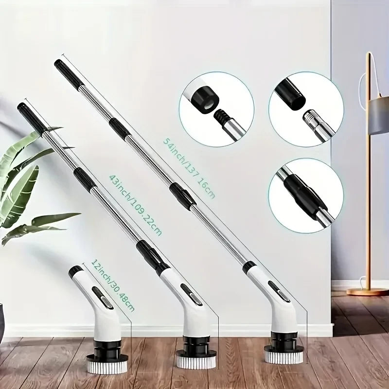 Extendable Cordless Electric Spin Scrubber